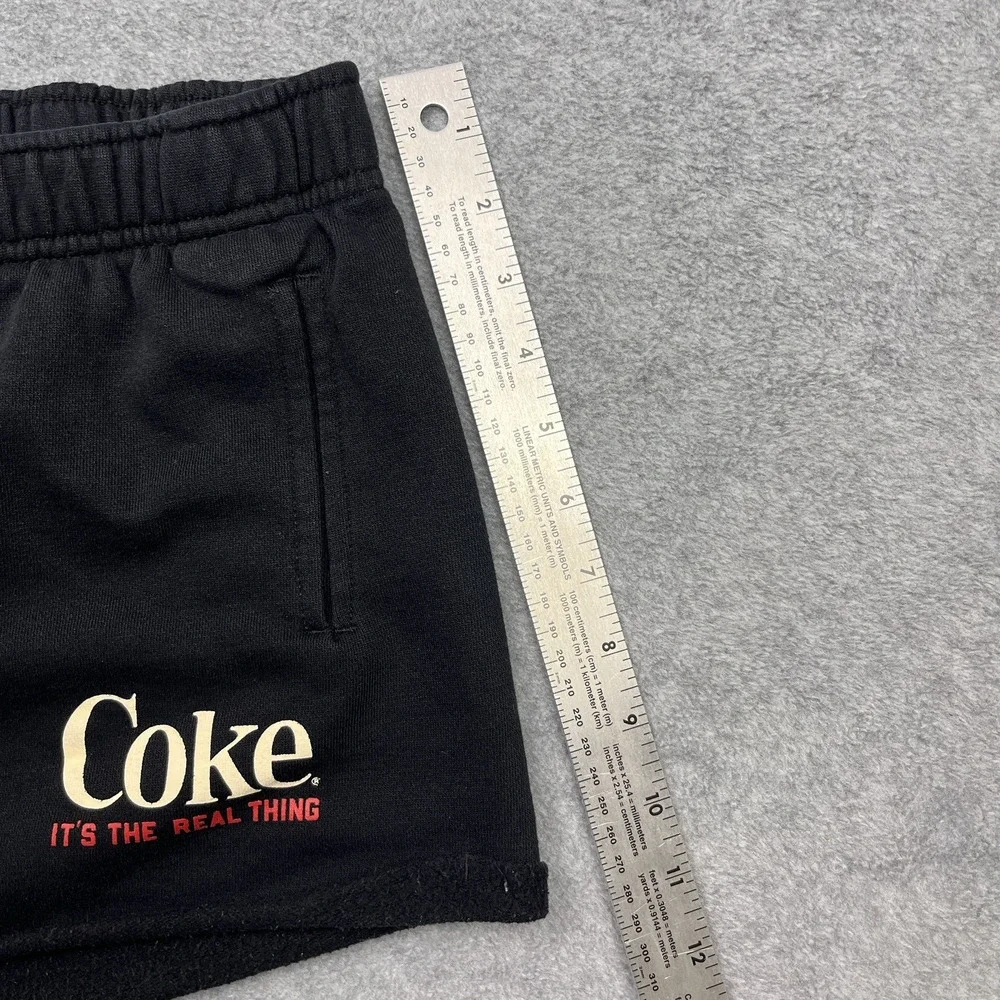 Pacsun Coke Women's Small Sweat Shorts Black Cuffed Pockets